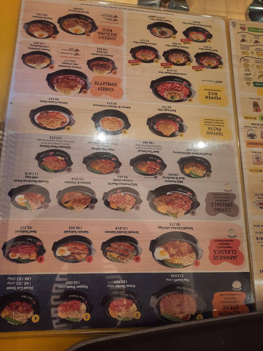 Pepper Lunch AEON Mall Sentul City Photo Menu 3