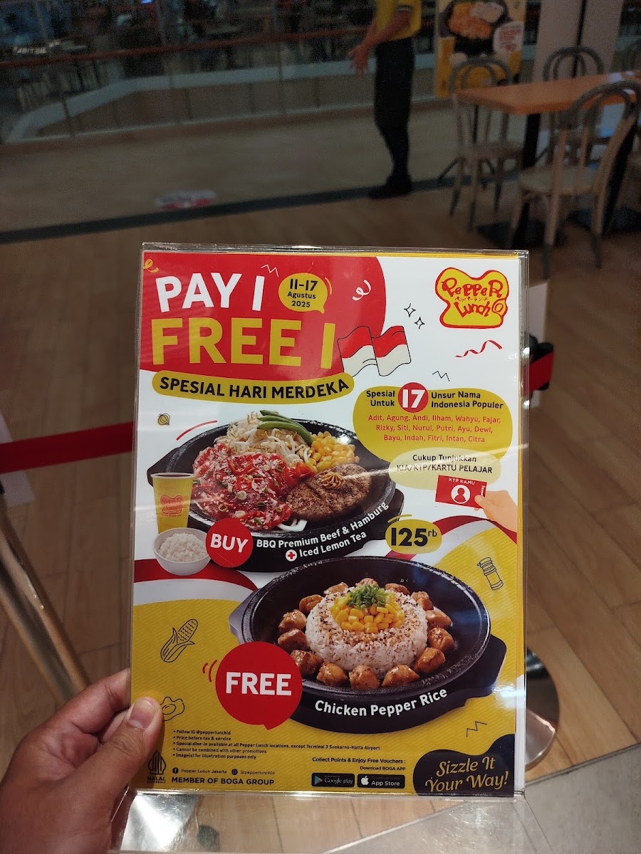 Pepper Lunch AEON Mall Sentul City Photo Menu 4