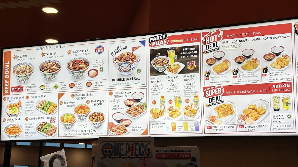 Yoshinoya Terminal 3 Airport Soekarno-Hatta Photo Menu 1