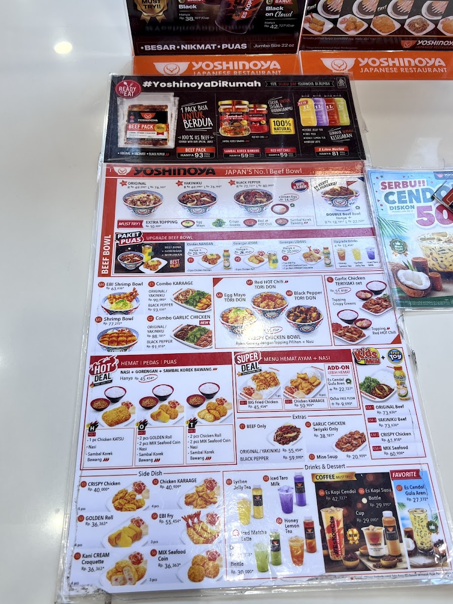 Yoshinoya Terminal 3 Airport Soekarno-Hatta Photo Menu 2