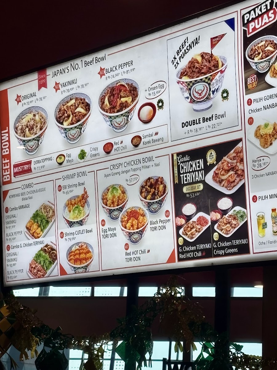 Yoshinoya Terminal 3 Airport Soekarno-Hatta Photo Menu 3