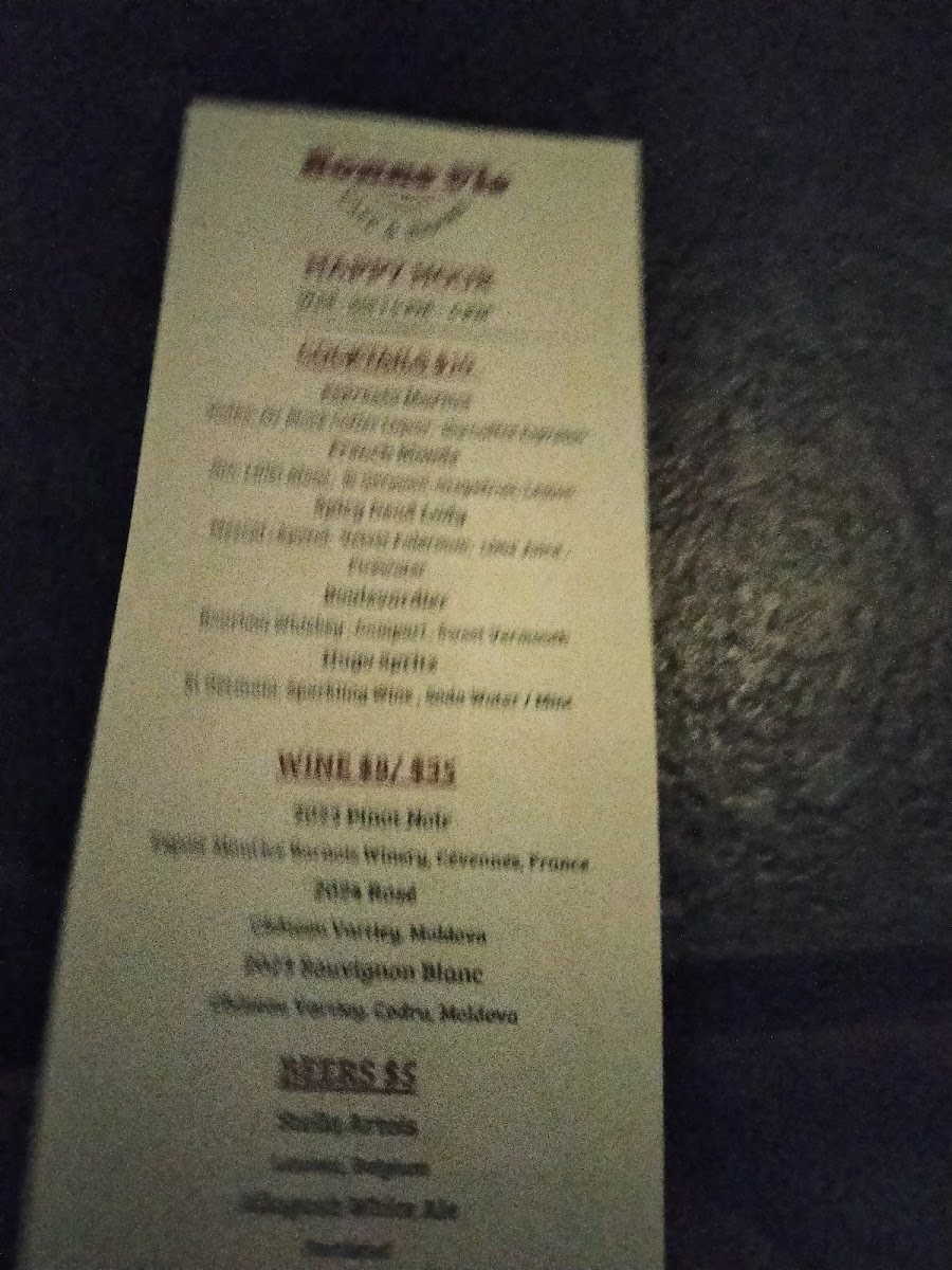 Bonne Vie Cafe and Bistro Photo Menu 1