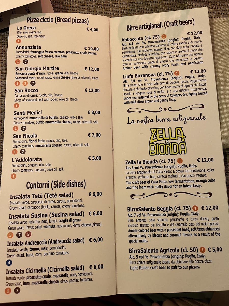 Pizzeria Casa Pinto Photo Menu 1