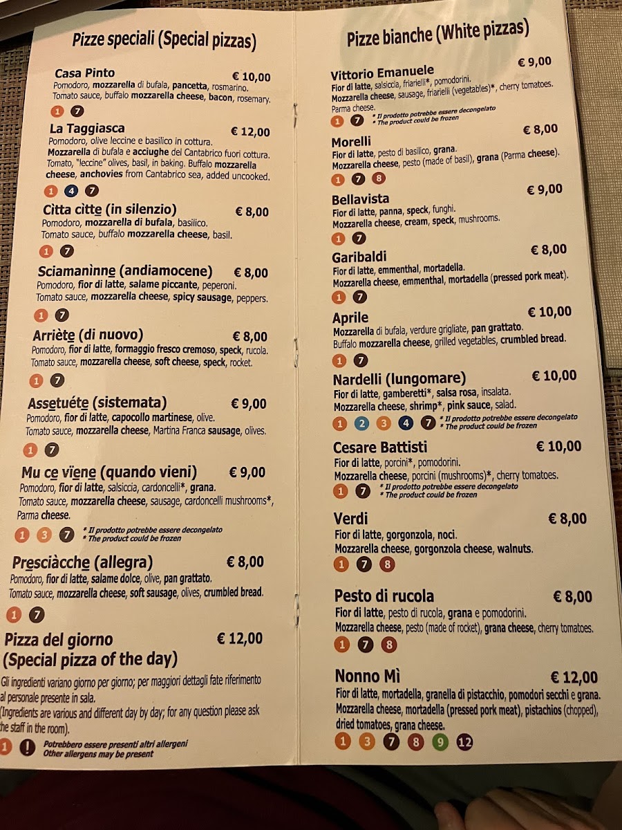 Pizzeria Casa Pinto Photo Menu 5