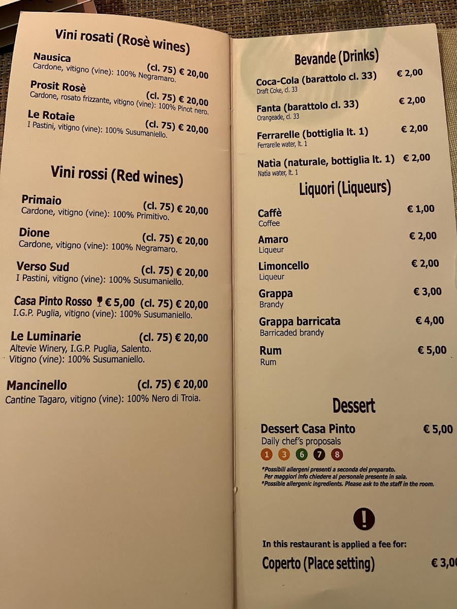 Pizzeria Casa Pinto Photo Menu 8