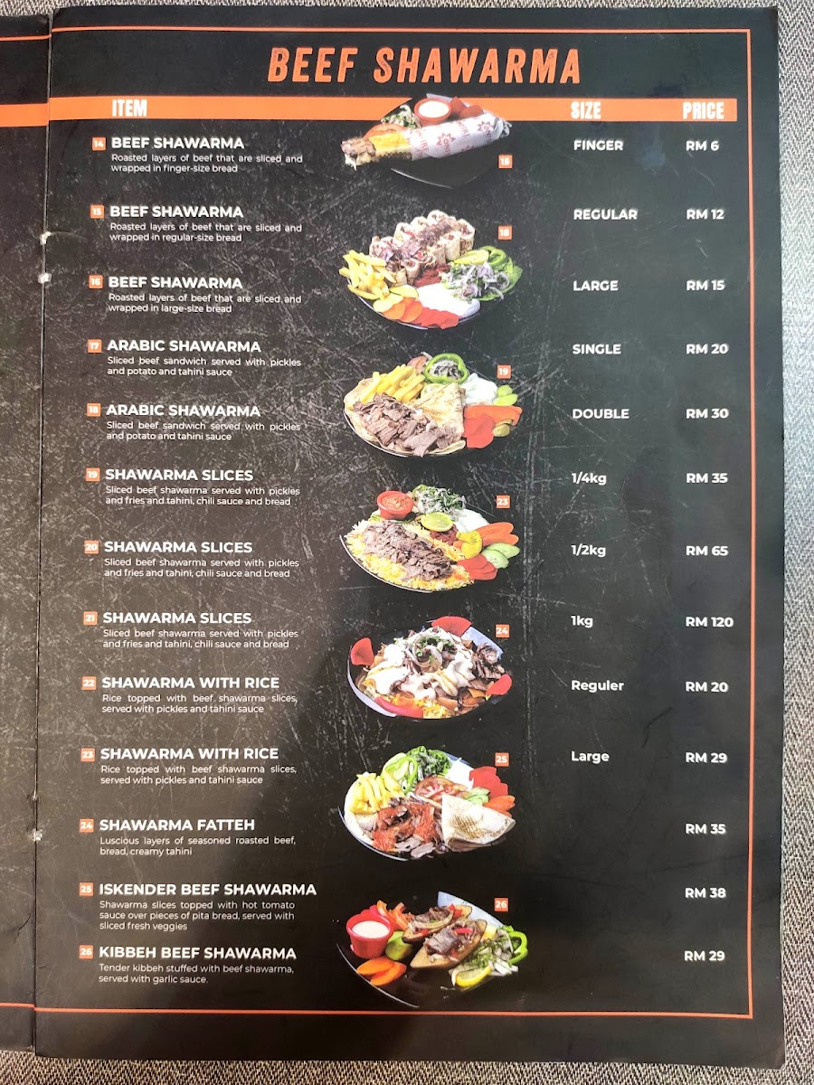 OnFire Restaurant Photo Menu 7