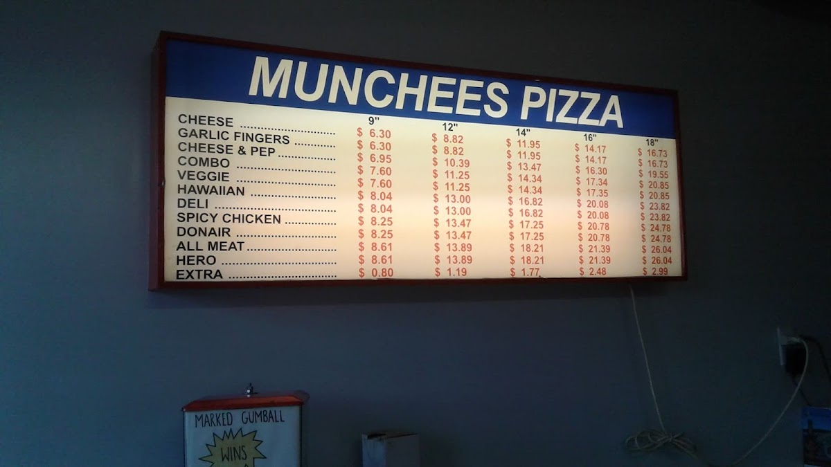 Munchees Pizza Photo Menu 1