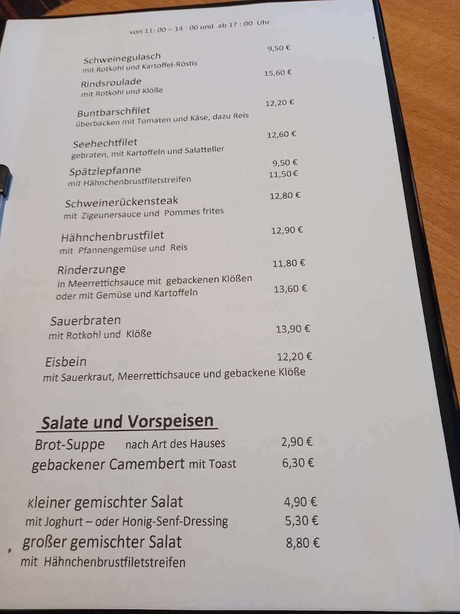 Thilo Pfüller Gasthaus Felsenkeller Photo Menu 1