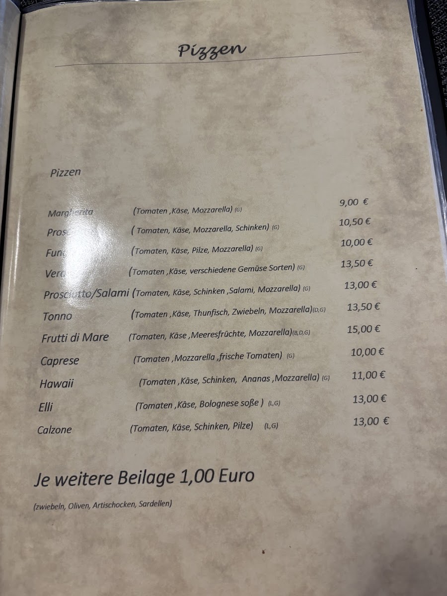 Il Sapore Photo Menu 1