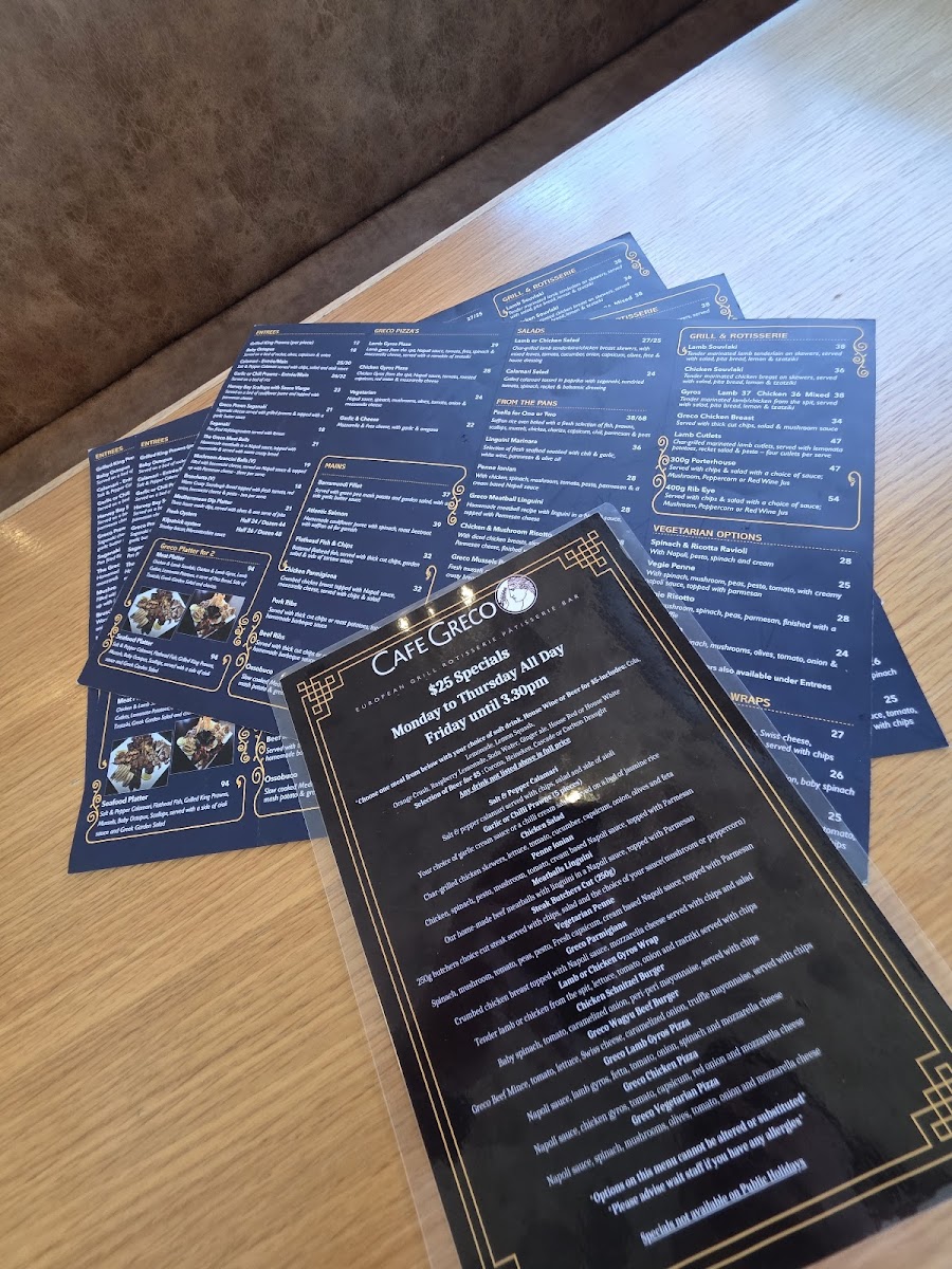 Cafe Greco Photo Menu 1