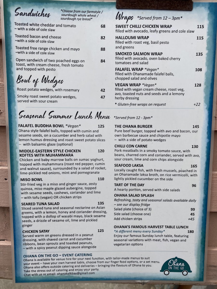 Ohana Cafe Photo Menu 2
