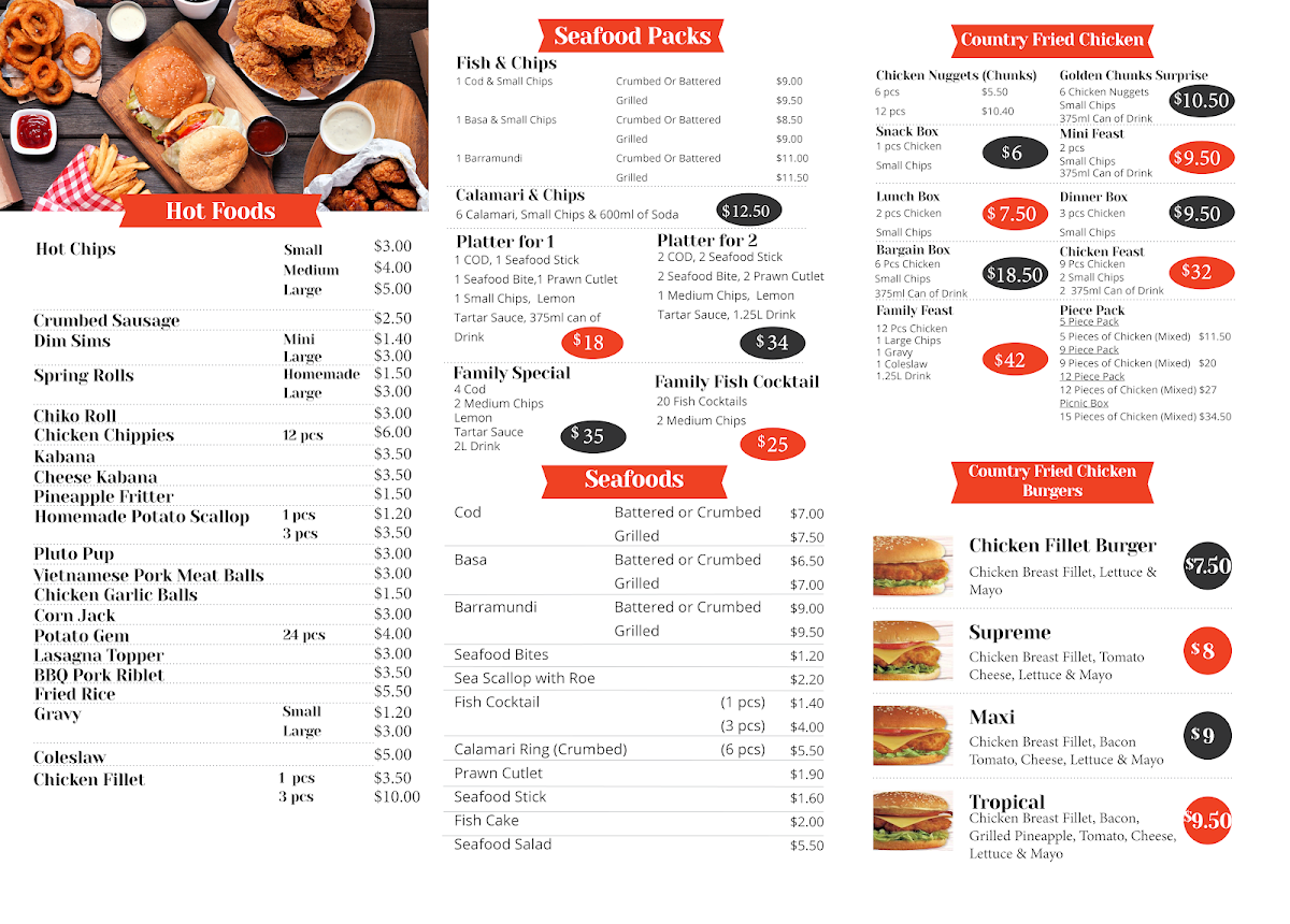 Poppy's Cafe Photo Menu 1