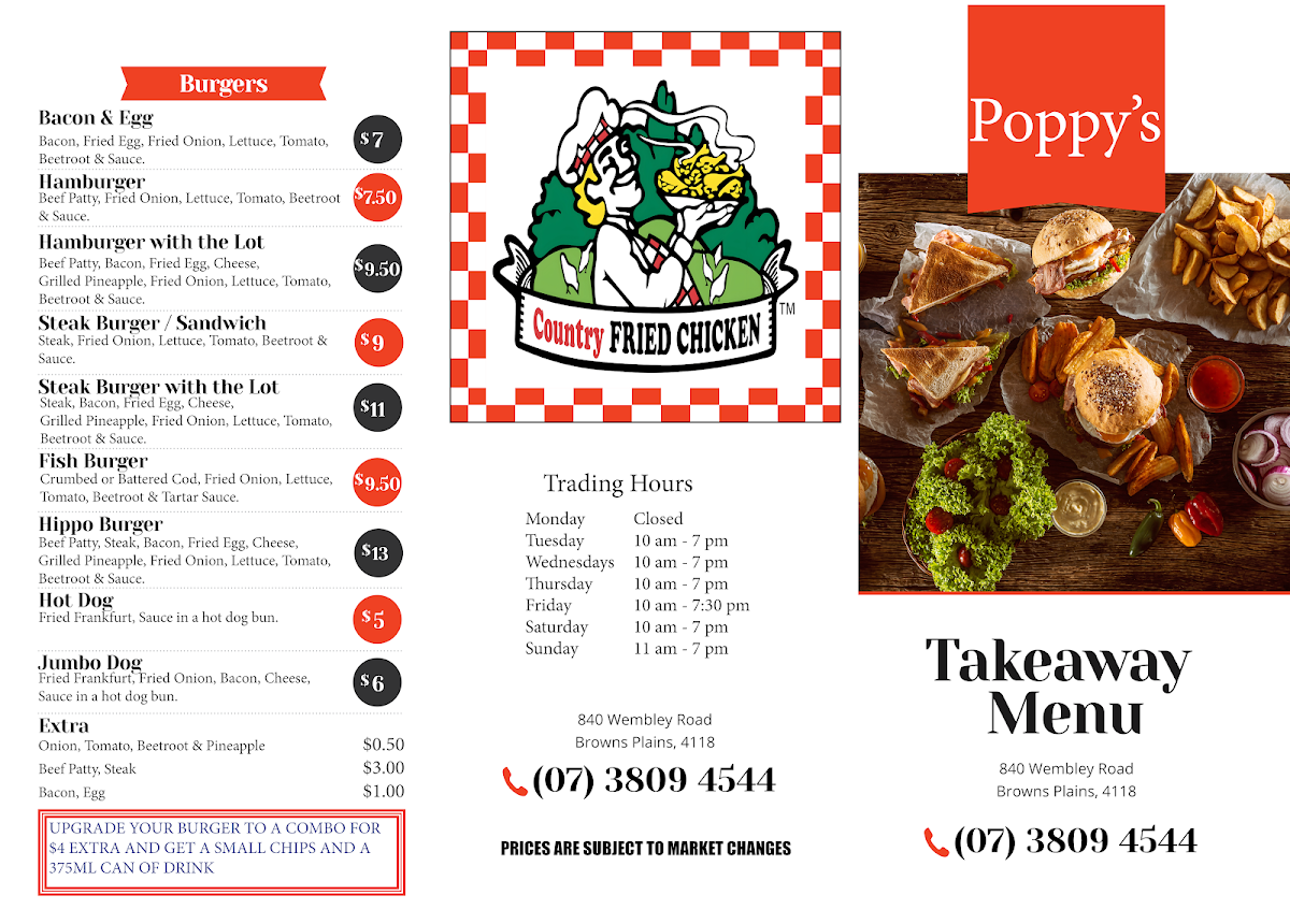 Poppy's Cafe Photo Menu 2