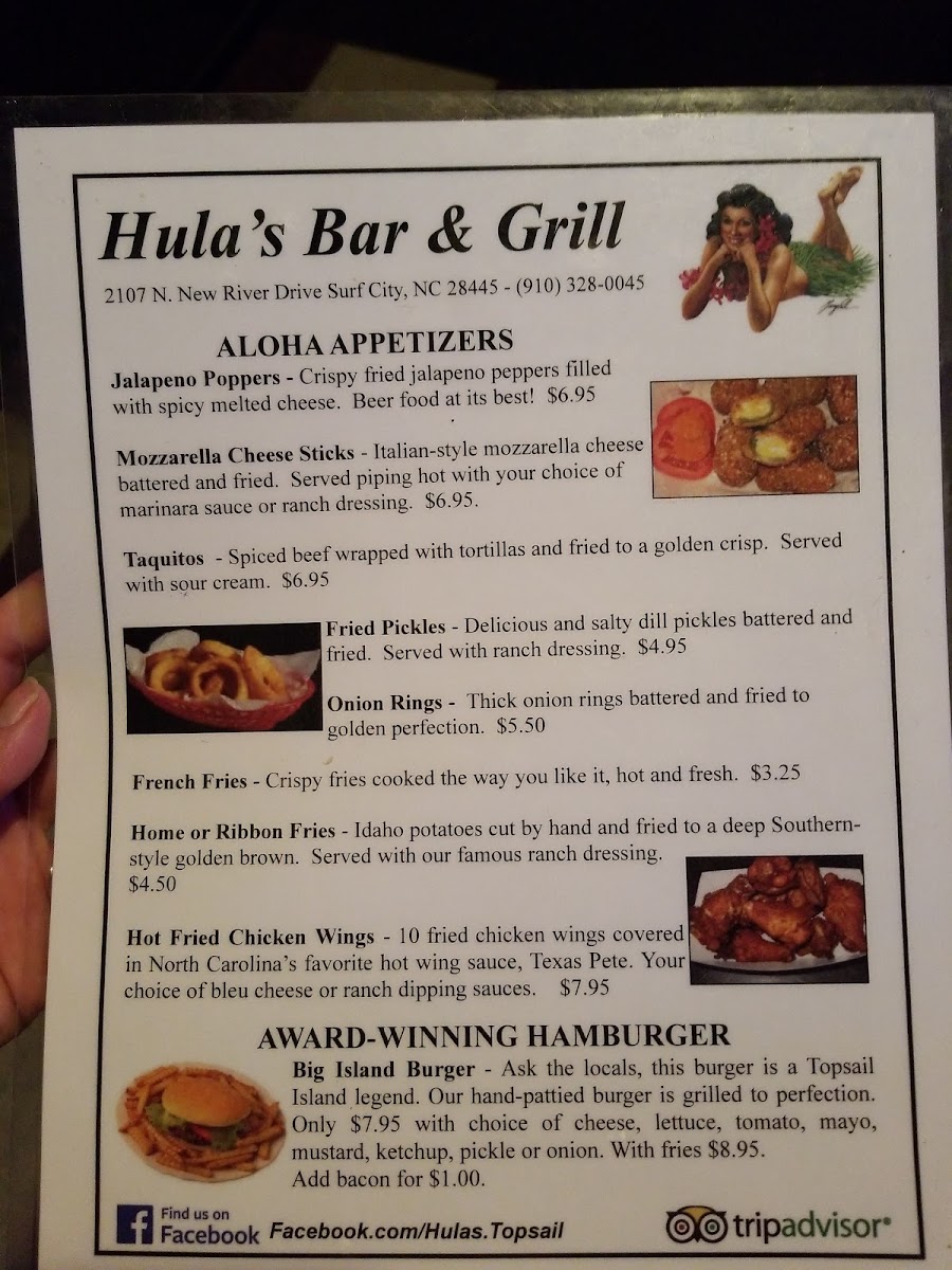 Hulas Bar and grill Photo Menu 1