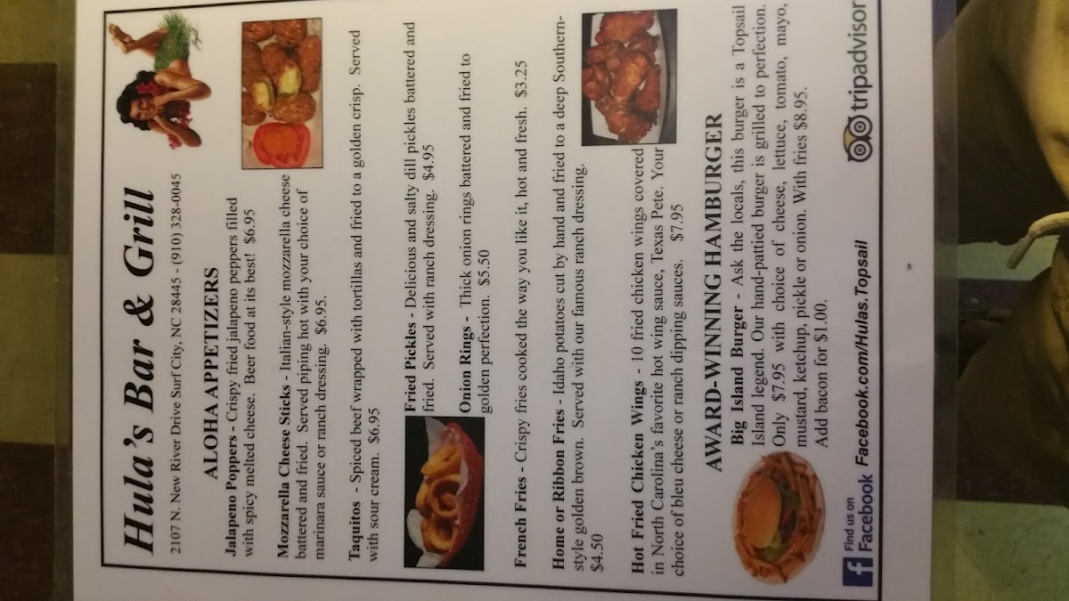 Hulas Bar and grill Photo Menu 3