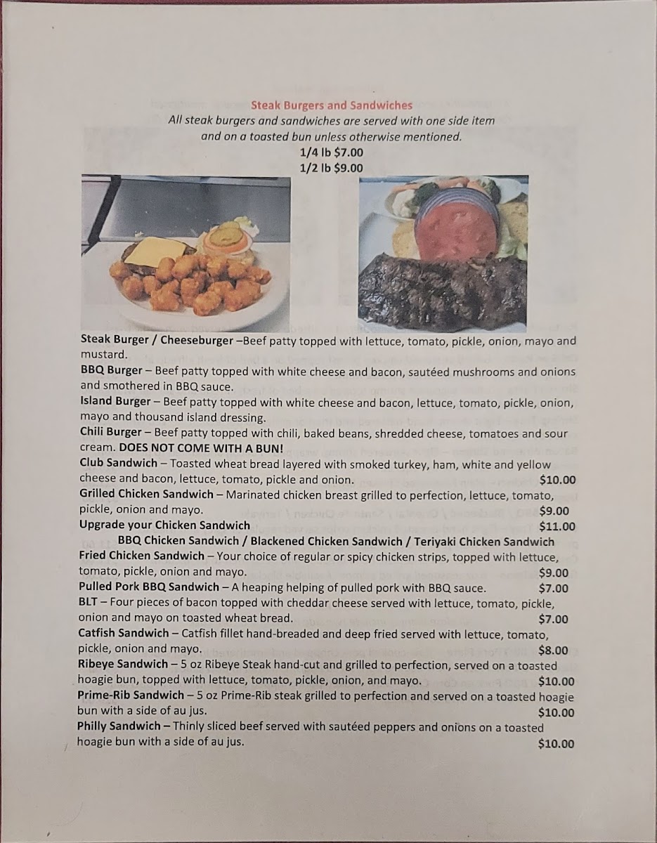 Franklin Steak House Photo Menu 2