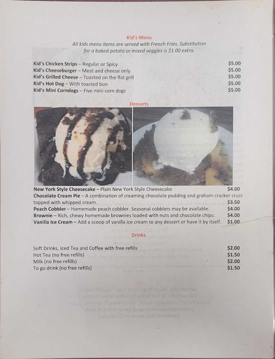 Franklin Steak House Photo Menu 4