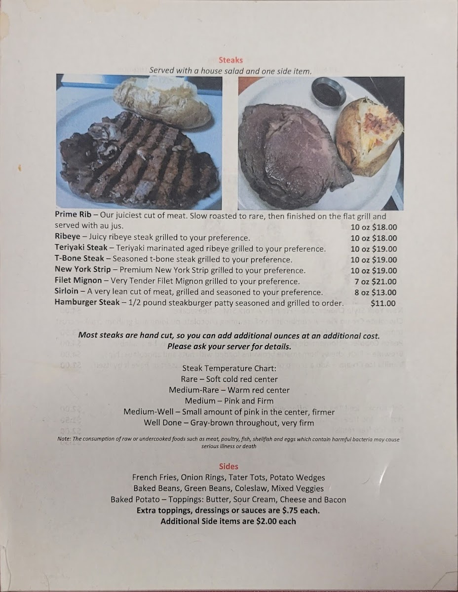 Franklin Steak House Photo Menu 5