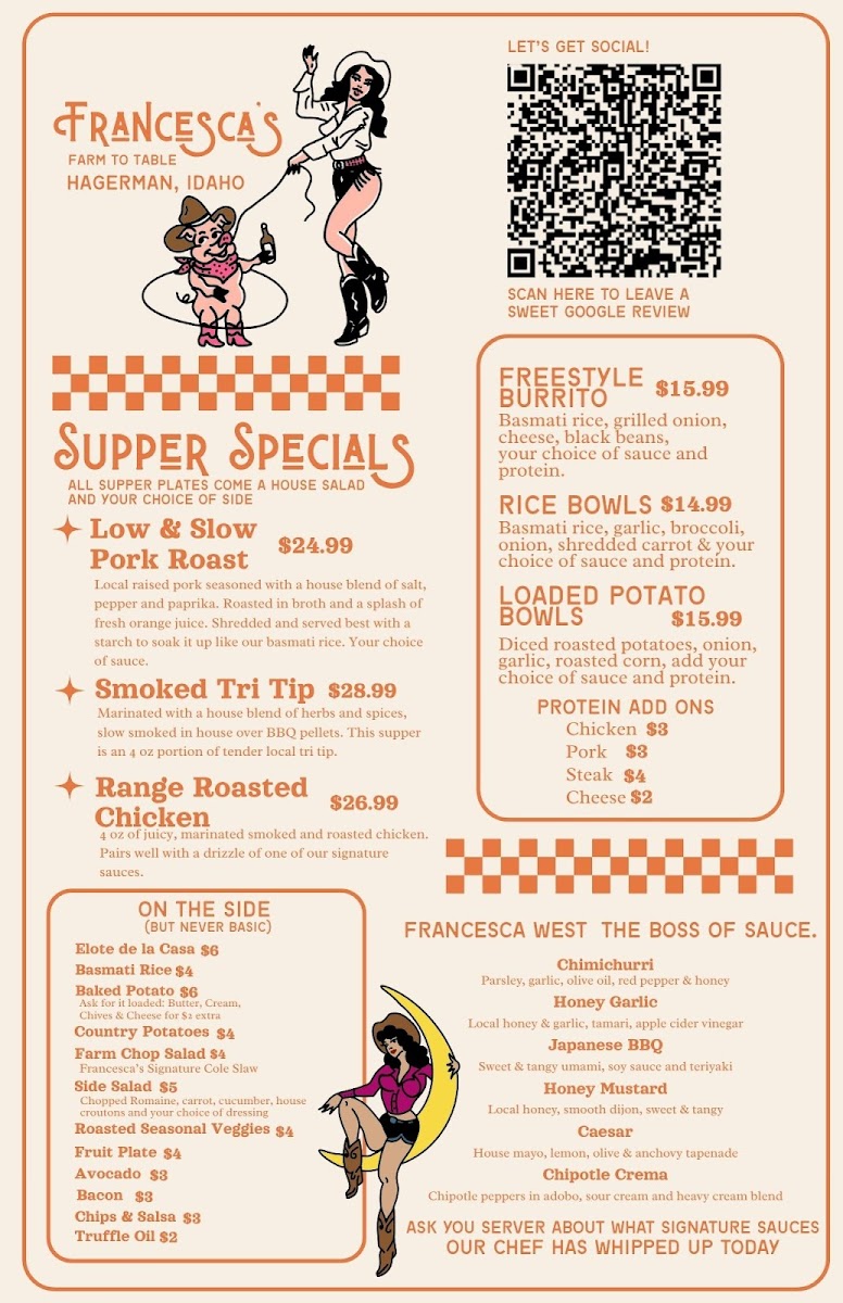 Francesca's Wine & Dine Photo Menu 3
