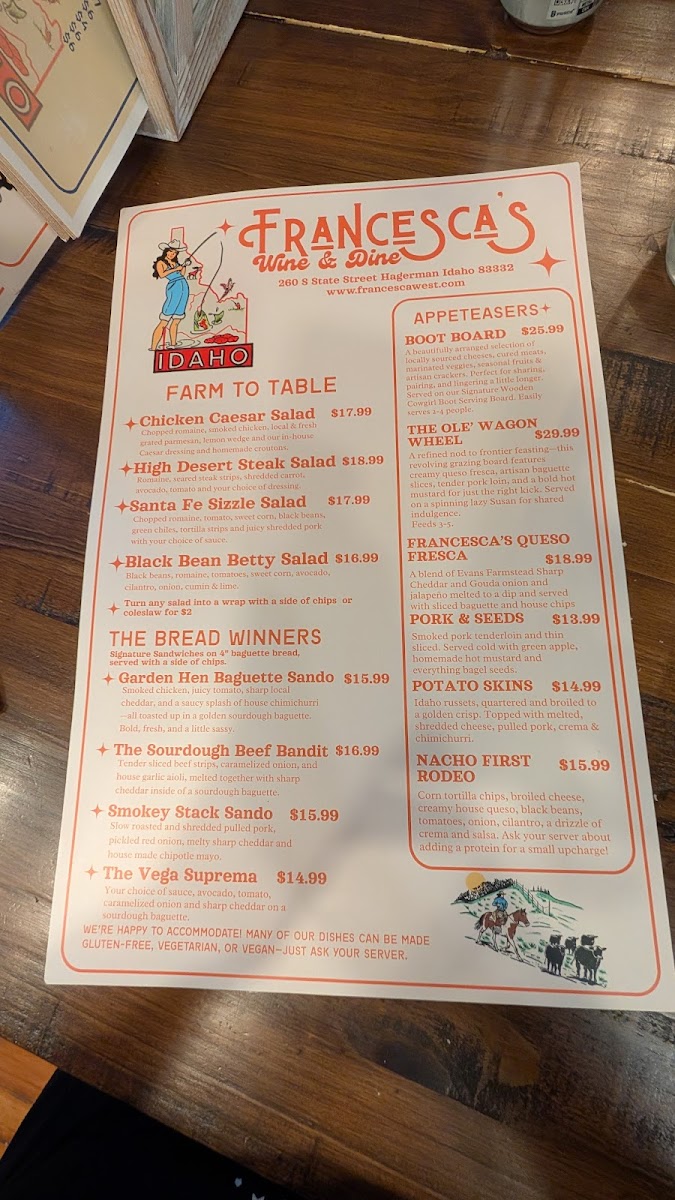 Francesca's Wine & Dine Photo Menu 6