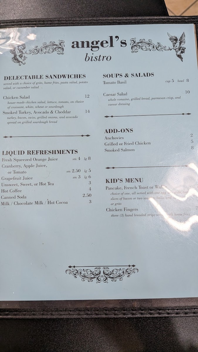 Angel's Breaksfast Bistro Photo Menu 3