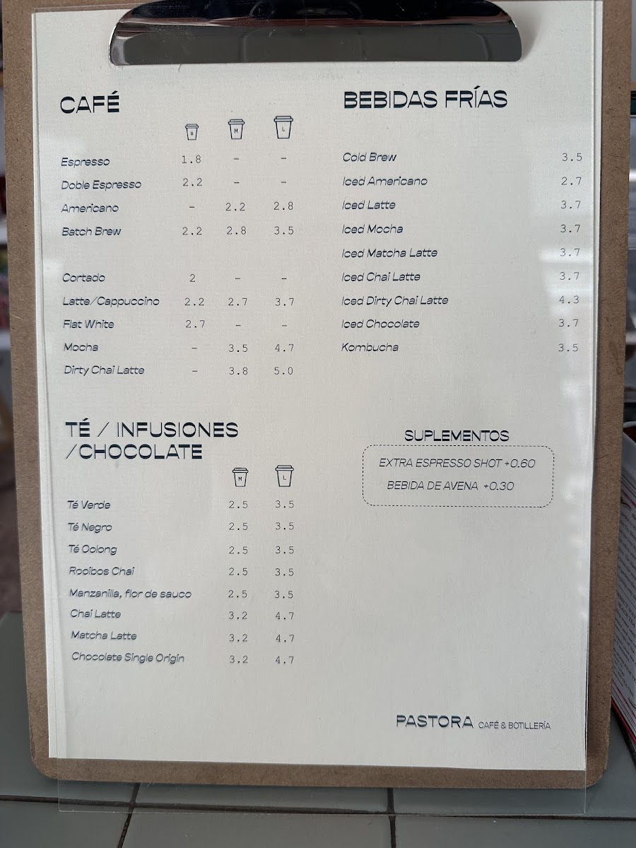 PASTORA – Café & Bottle Shop Photo Menu 3