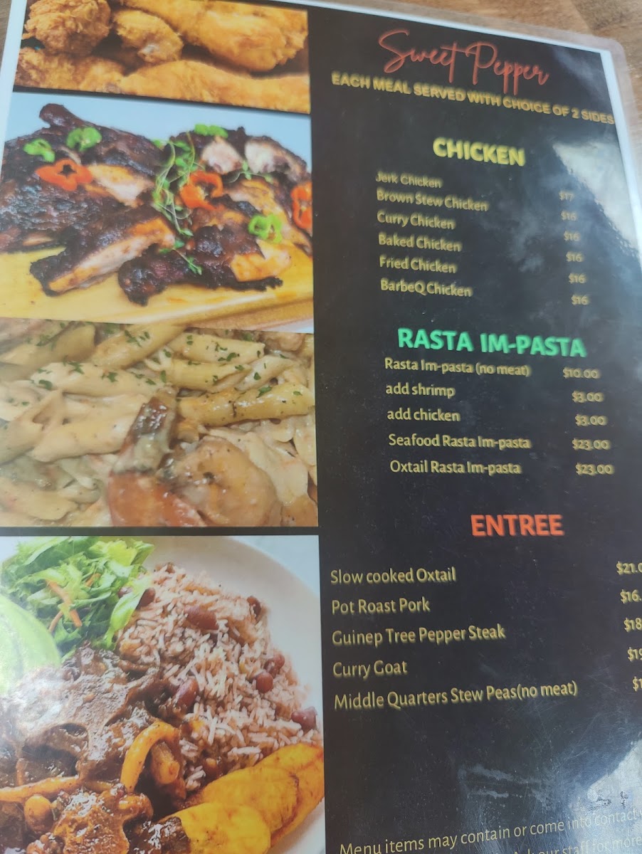 Sweet Pepper Caribbean American Restaurant Photo Menu 10