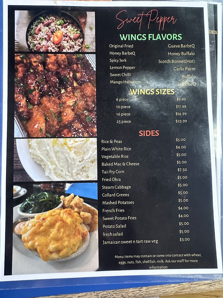 Sweet Pepper Caribbean American Restaurant Photo Menu 3