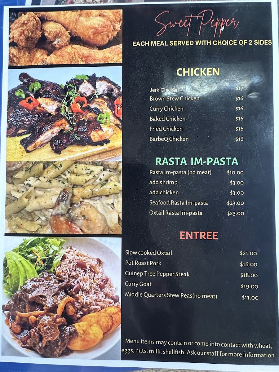 Sweet Pepper Caribbean American Restaurant Photo Menu 4