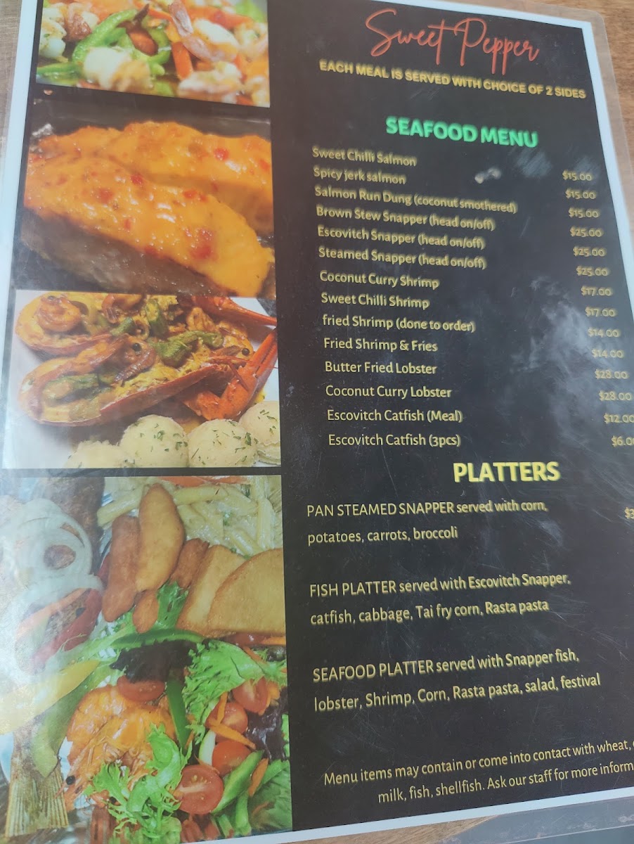 Sweet Pepper Caribbean American Restaurant Photo Menu 9