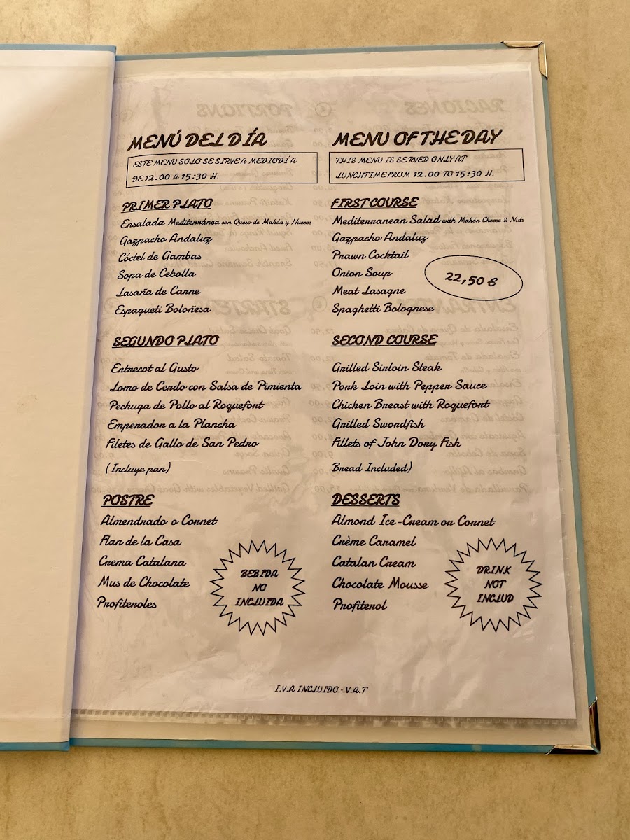 Piccolo Mundo Photo Menu 1