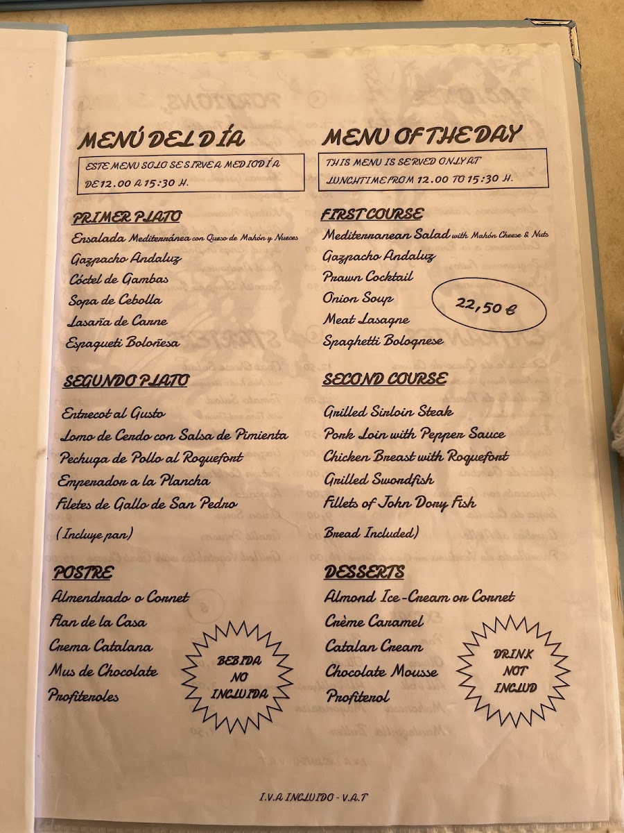 Piccolo Mundo Photo Menu 2
