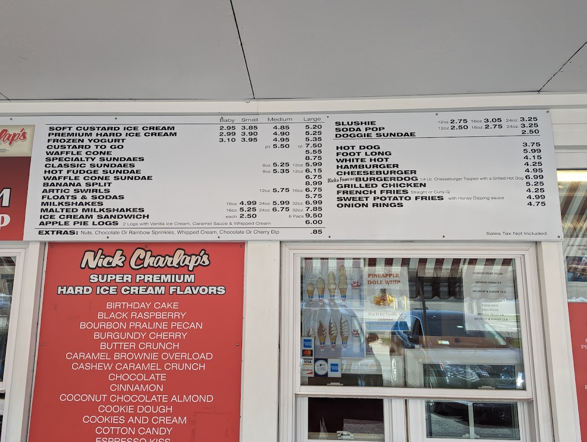 Nick Charlap’s Ice Cream Photo Menu 1