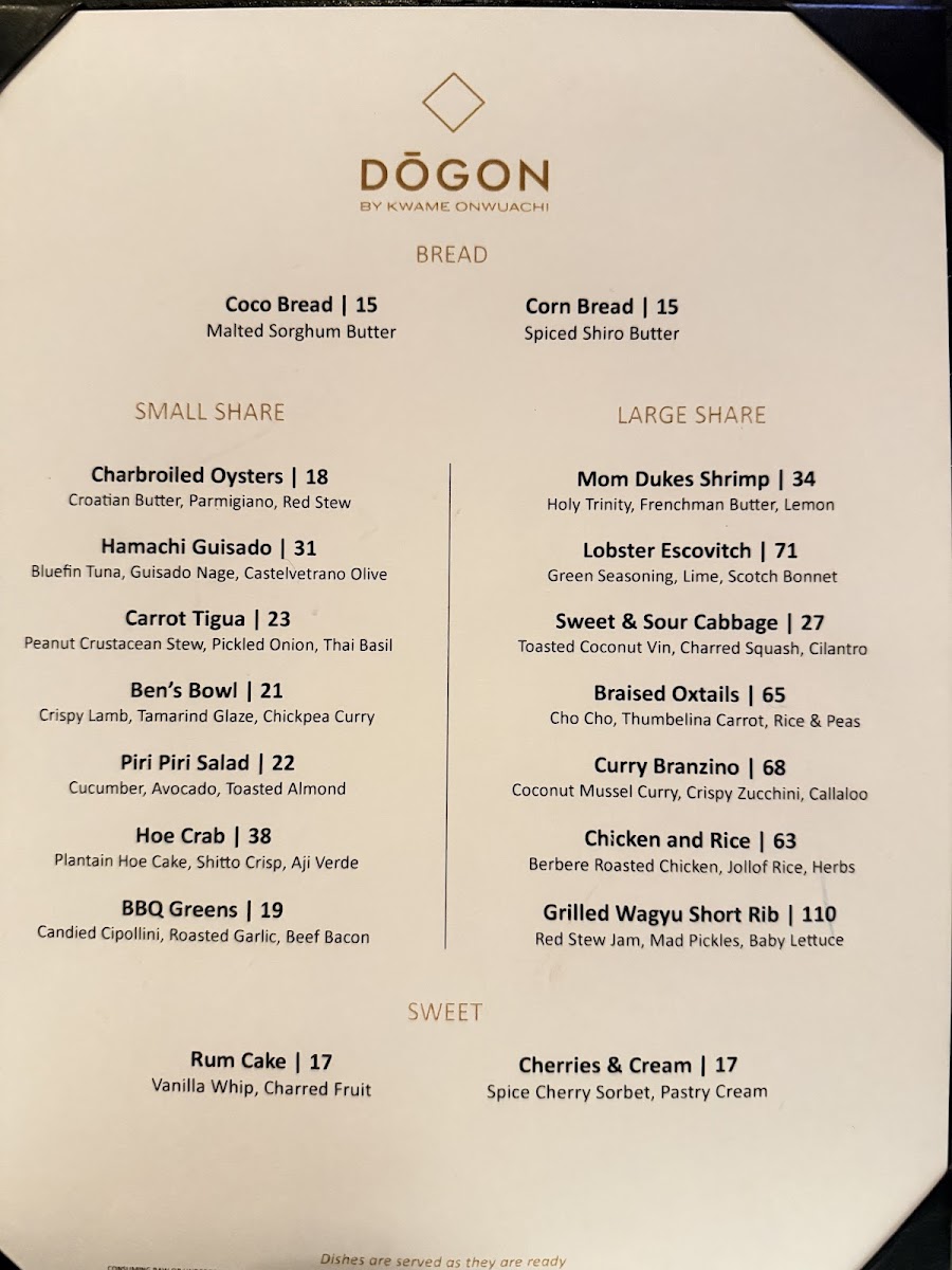 Dōgon by Kwame Onwuachi Photo Menu 9
