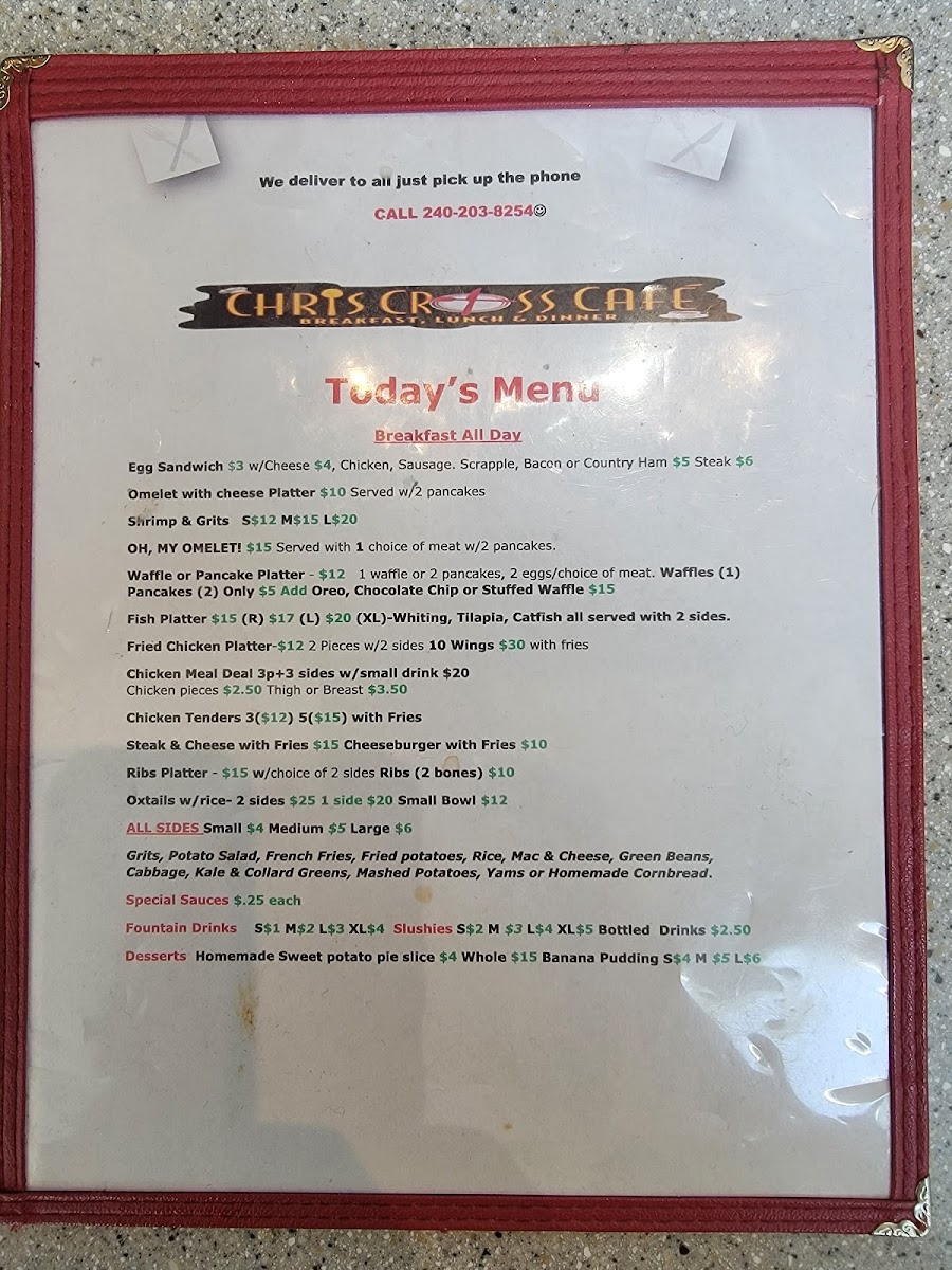 CHRIS CROSS CAFE & CATER Photo Menu 1