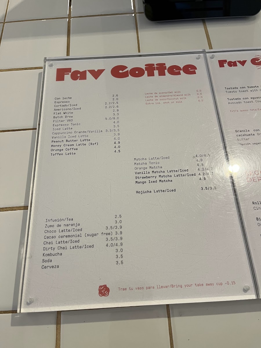 FAV COFFEE - Café de especialidad Photo Menu 5