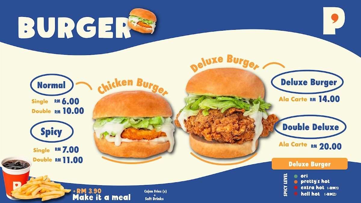 Pretty's Hot Chicken Damansara Uptown Photo Menu 1
