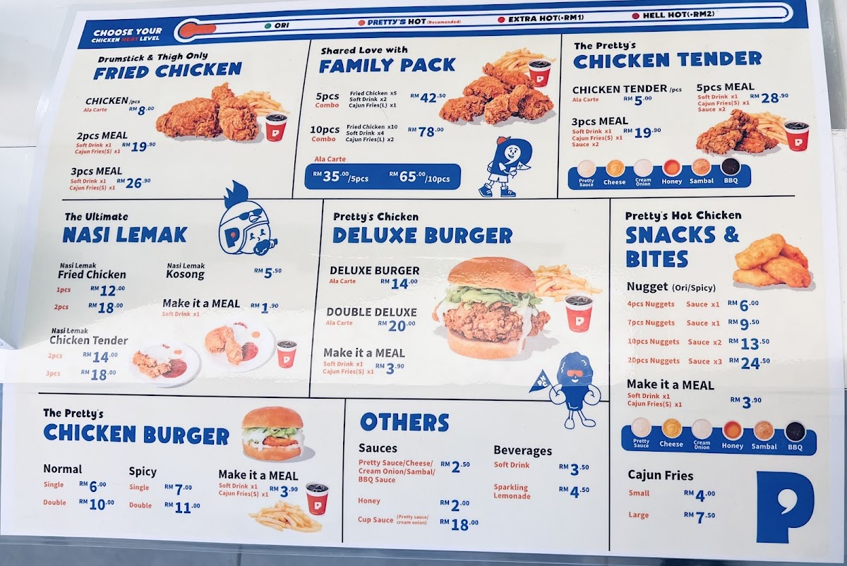 Pretty's Hot Chicken Damansara Uptown Photo Menu 9