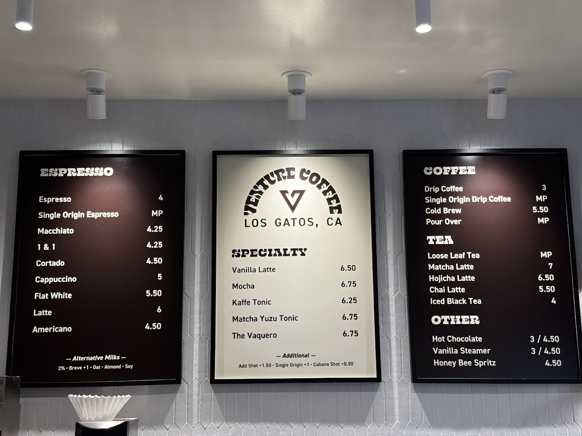 Venture Coffee Photo Menu 3