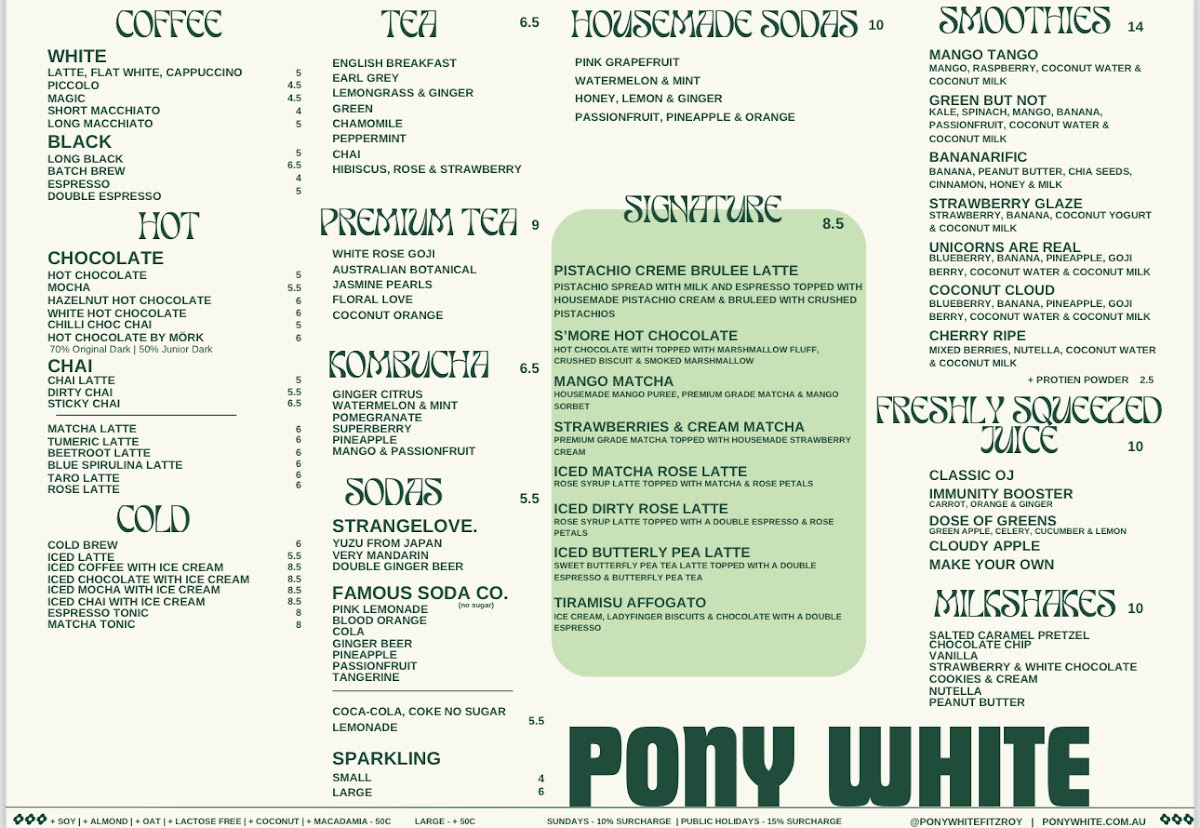 Pony White Photo Menu 1