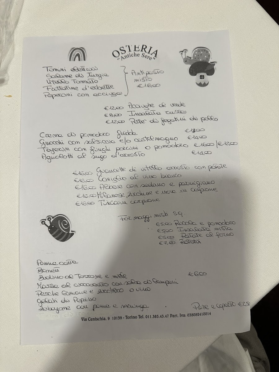 Antiche Sere Photo Menu 2