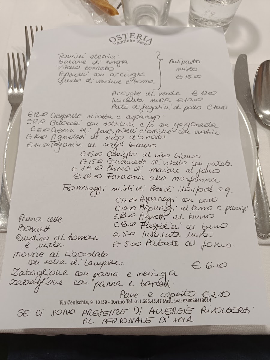 Antiche Sere Photo Menu 3