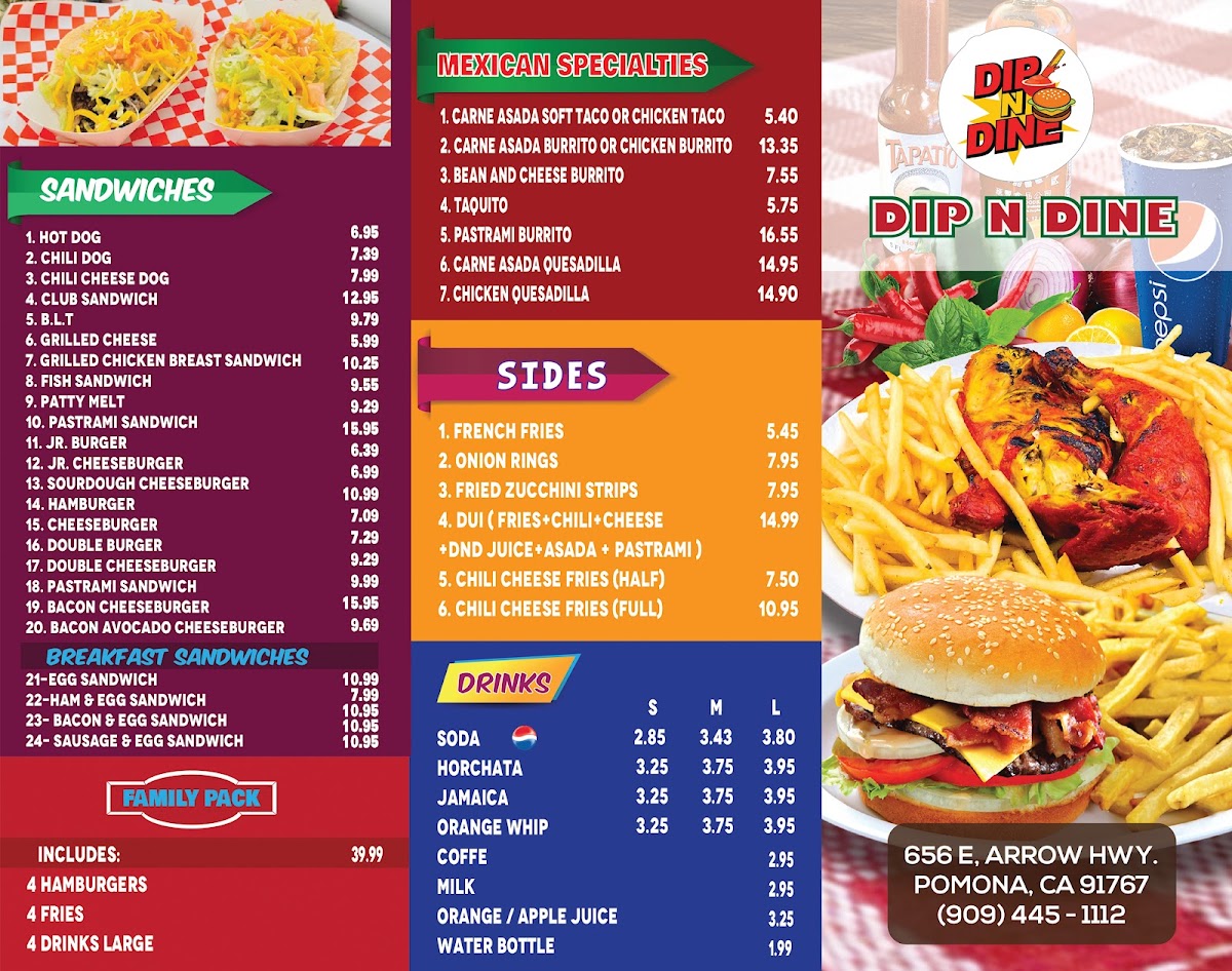 DIP N DINE Photo Menu 1