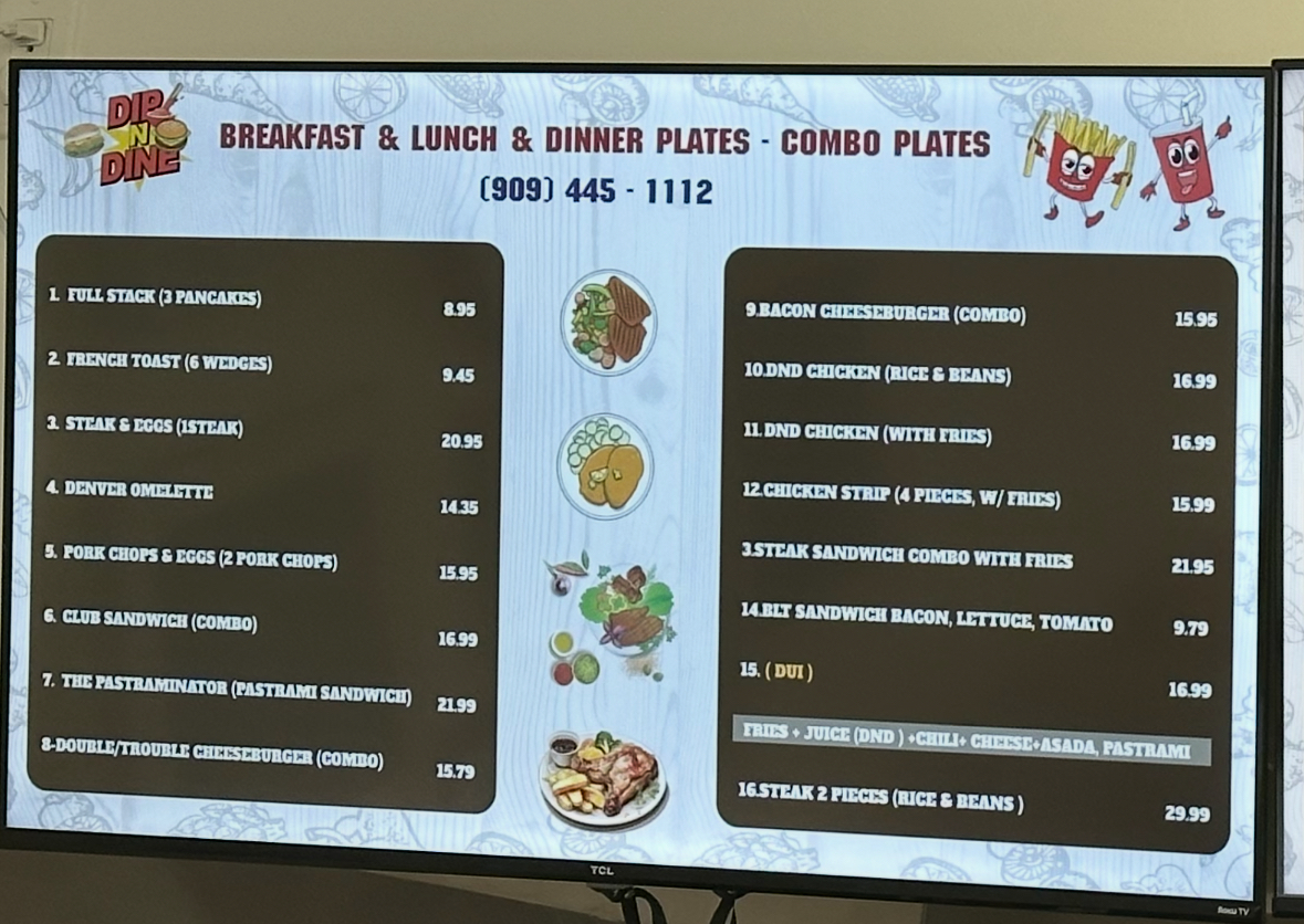 DIP N DINE Photo Menu 4