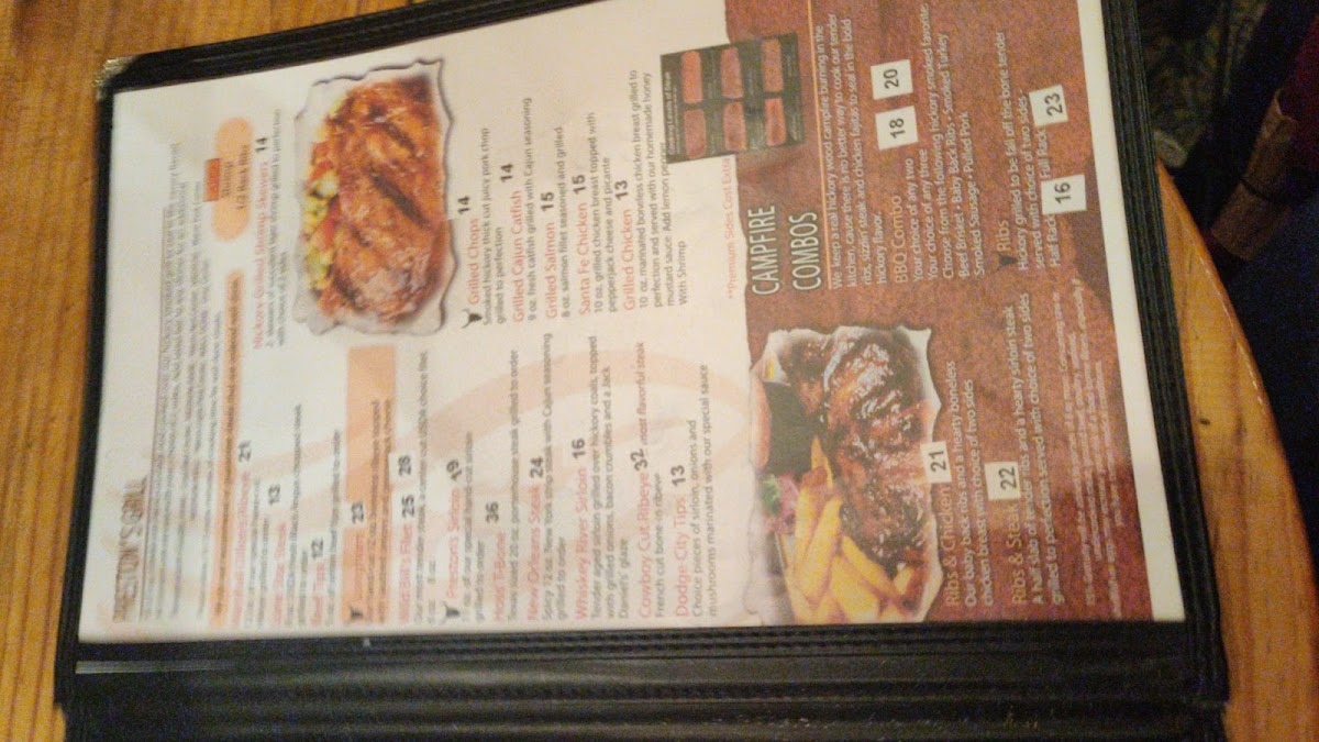 Preston's Steakhouse Photo Menu 4