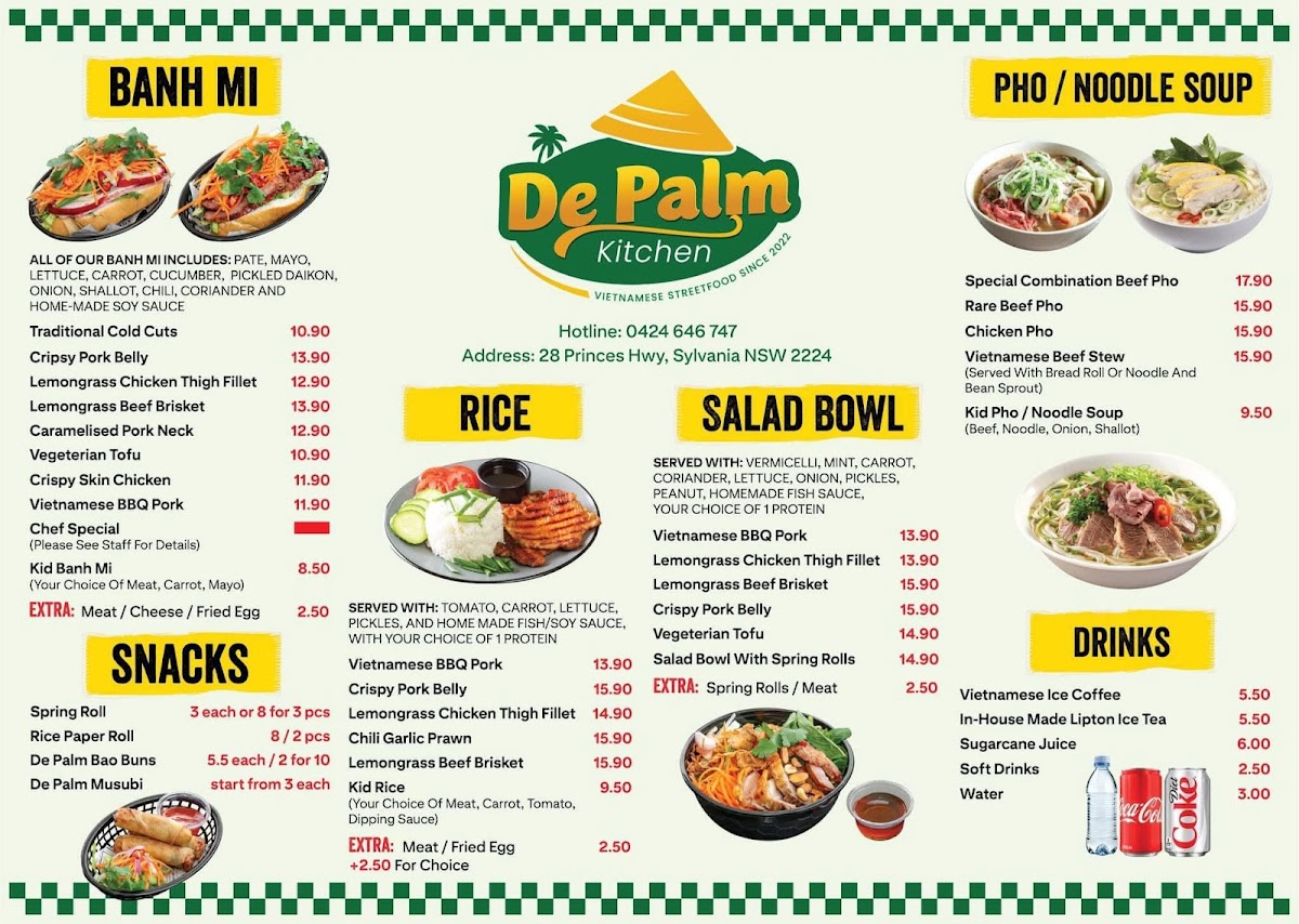 De Palm Kitchen Photo Menu 1