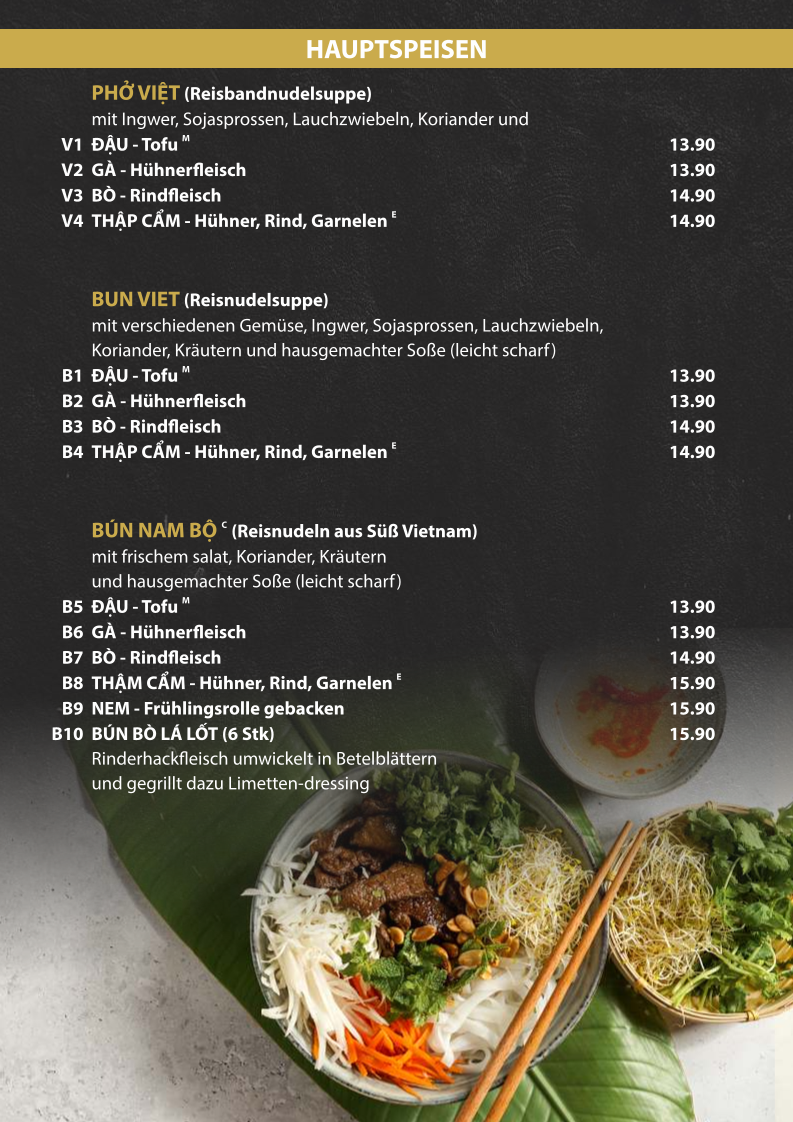 Vietnam Quan Asian Kitchen & Sushi Photo Menu 1