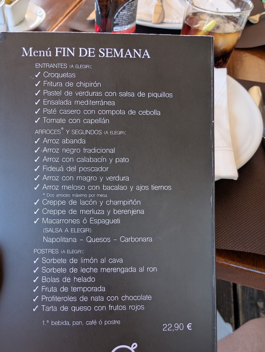 Restaurante La Mar de Arroz Photo Menu 2