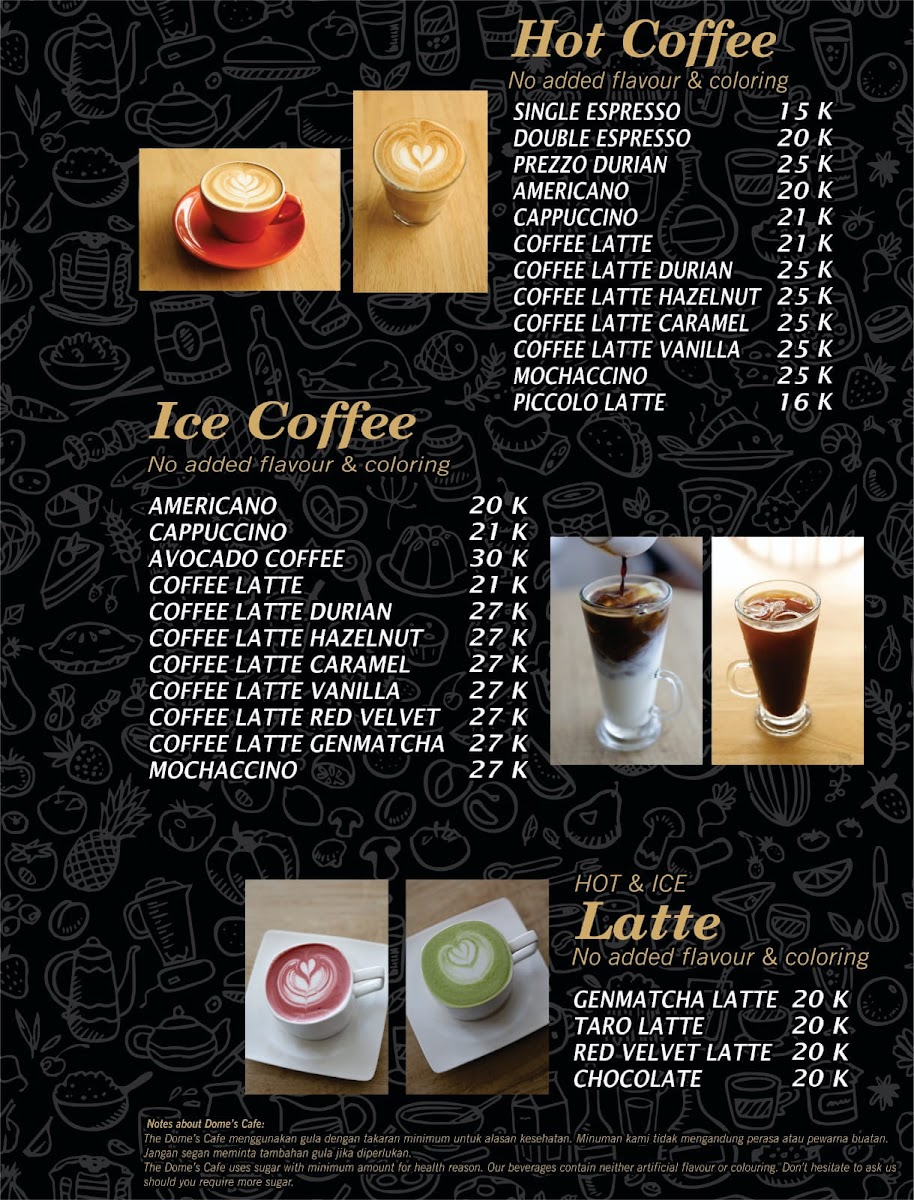 The DOME's Café & Resto Photo Menu 2