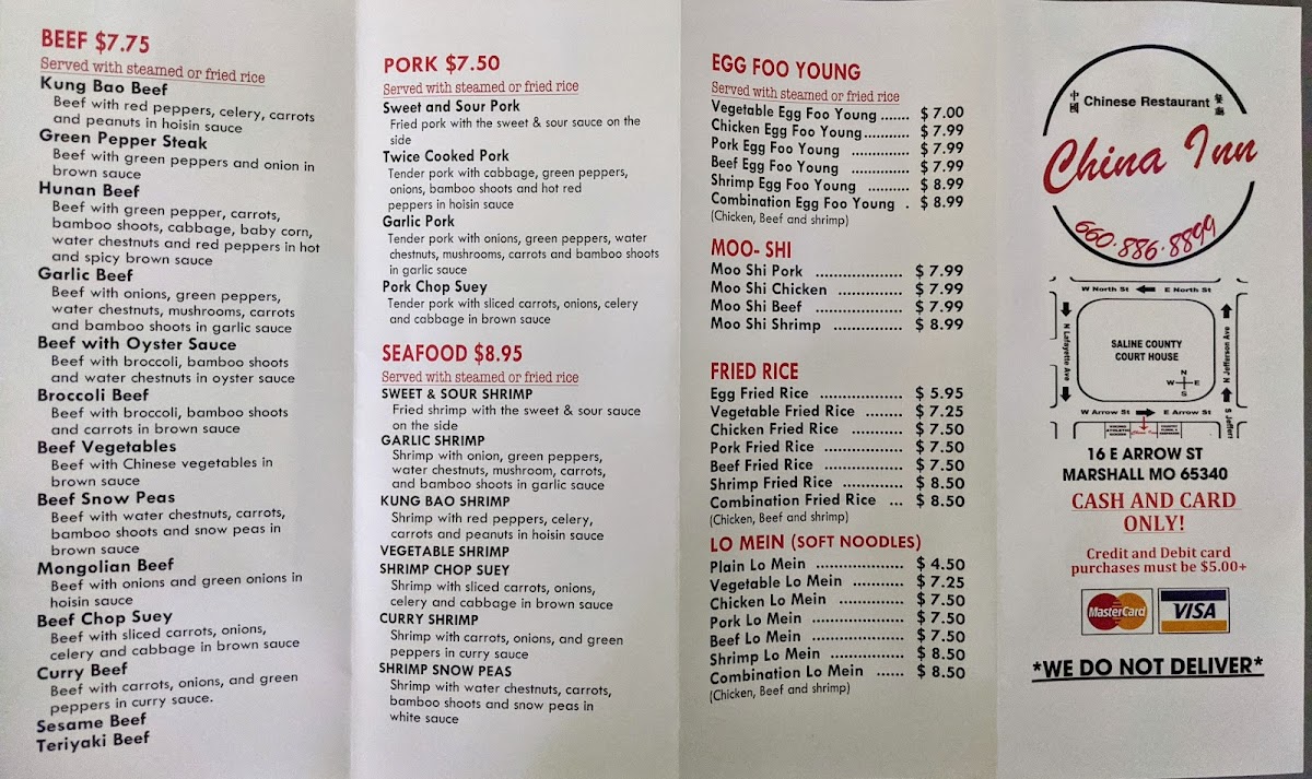 China Inn Restaurant Photo Menu 9